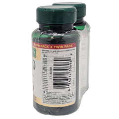 Nature's Bounty CoQ10 twin-pack 60-count packaging for convenient ongoing use