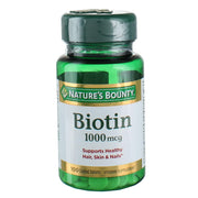 Nature's Bounty Biotin bottle front view suggesting daily energy support