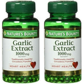 Nature's Bounty garlic extract softgels bottle showing odorless heart‑friendly support possibilities.