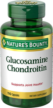 Nature's Bounty glucosamine chondroitin pills bottle demonstrating joint support