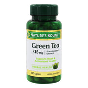 Nature's Bounty Green Tea Extract bottle front for antioxidant support.