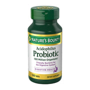 Nature's Bounty Lactobacillus acidophilus tablets front label for daily digestive support