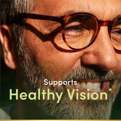 Nature's Bounty lutein softgels closeup highlights antioxidant support for healthy macula.