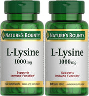Nature's Bounty lisina 1000 mg, frente del envase, posible apoyo general