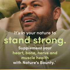 Nature's Bounty Magnesium 400 mg softgel bottle with capsules visible