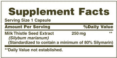 Nature's Bounty Milk Thistle capsules close-up bottle for easy daily use
