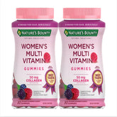 Nature's Bounty Optimal Solutions Gummies bottle shows raspberry flavor for daily wellness.