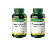 Nature's Bounty Saw Palmetto 450 mg capsules bottle for traditional urinary health support.