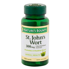 Nature's Bounty St. John's Wort 300 mg bottle for mood support and calm
