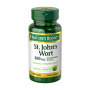 Nature's Bounty St. John's Wort bottle for mood support.