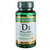 Nature's Bounty Vitamin D3 softgels bottle for daily vitamin intake.