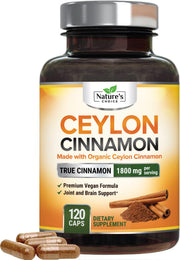 Nature's Choice Ceylon Cinnamon Capsules bottle front for daily antioxidant support