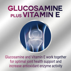 Nature's Choice Joint Support Gummies label closeup shows glucosamine and vitamin E