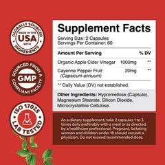 Nature's Craft ACV capsules pour demonstrates quick daily intake.