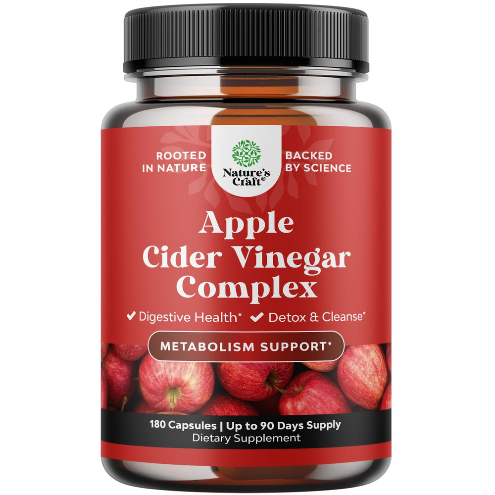 Natures Craft ACV Deep Cleanse capsules: bottle pour shows convenient daily detox support.