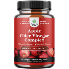 Natures Craft ACV Deep Cleanse capsules: bottle pour shows convenient daily detox support.