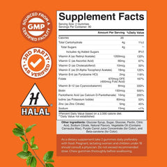 Natures Craft adult multivitamin gummies close-up with fruity flavor for daily wellness