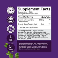 Natures Craft Ashwagandha tablets close-up highlighting mood support potential