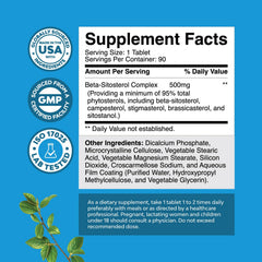 Natures Craft Beta Sitosterol tablets close-up for daily prostate support.