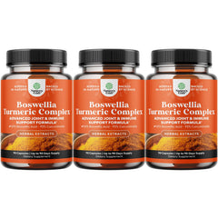Natures Craft Boswellia Turmeric capsules bottle for joint and immune support.