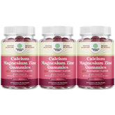 Natures Craft Calcium Magnesium Zinc Gummies bottle with vitamin D3 supports bone health