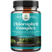 Natures Craft Chlorophyll Capsules bottle front for internal deodorant support