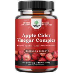 Natures Craft Cleansing ACV Capsules bottle ready for daily detox routine.
