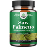 Natures Craft Extra Strength Saw Palmetto bottle promotes hair health and urinary support.