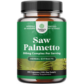 Natures Craft Extra Strength Saw Palmetto bottle; potent herbal complex for daily urinary support.
