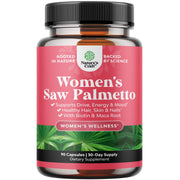 Natures Craft extra-strength saw palmetto women bottle shown for potential hair health support