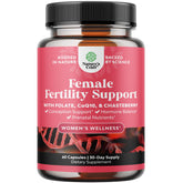 Natures Craft fertility pills bottle for daily preconception support.