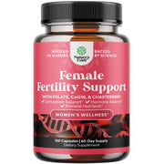 Natures Craft fertility supplement bottle showing prenatal vitamins for preconception health.