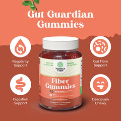 Natures Craft Fiber Gummies ingredients label closeup noting chicory root inulin.