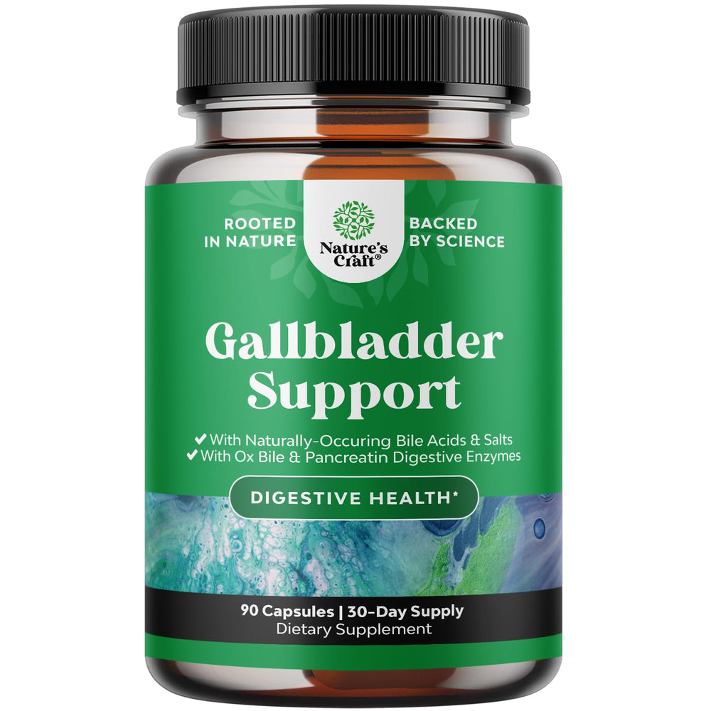 Natures Craft gallbladder support bottle with capsules designed to support digestion.