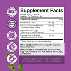Natures Craft GLP-1 Berberine capsules on shelf with brand name