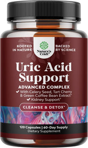Natures Craft Green Coffee Bean Extract bottle front for daily uric acid cleanse and joint support