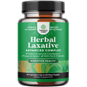 Natures Craft Herbal Laxative Capsules front bottle suggesting gentle relief for occasional constipation