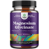 Natures Craft magnesium glycinate bottle highlighting high absorption for sleep support