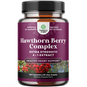 Natures Craft hawthorn capsules bottle front for heart support