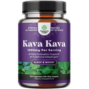 Natures Craft Kava capsules bottle front showing 1000mg extract for calm support