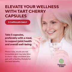 Nature's Craft kidney support tart cherry capsules for urinary tract health.