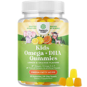 Natures Craft Kids DHA Omega-3 Gummies bottle for brain and focus support.