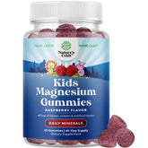 Natures Craft Kids Magnesium Gummies raspberry bottle for calm support.