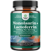 Natures Craft bottle front with lactoferrin and monolaurin for digestive support