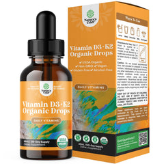 Natures Craft D3 + K2 bottle shows premium vegan drops for daily calcium and immune support