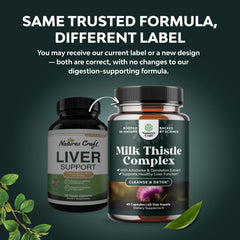 Natures Craft Liver Support capsules inside bottle for easy daily use