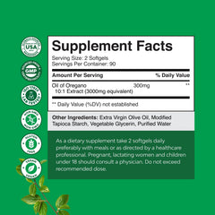 Nature's Craft oregano softgels capsules close-up highlighting potent form