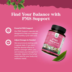 Black Cohosh ingredient highlights menopausal and cycle comfort potential.