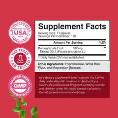 Nature's Craft pomegranate powder jar highlighting fruit-derived ingredients for heart and joint care