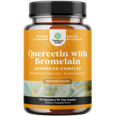 Nature's Craft Pure Quercetin with Bromelain bottle for immune support.